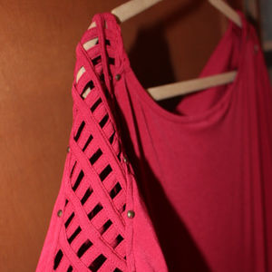 Never worn Banana Republic open woven sleeve dress